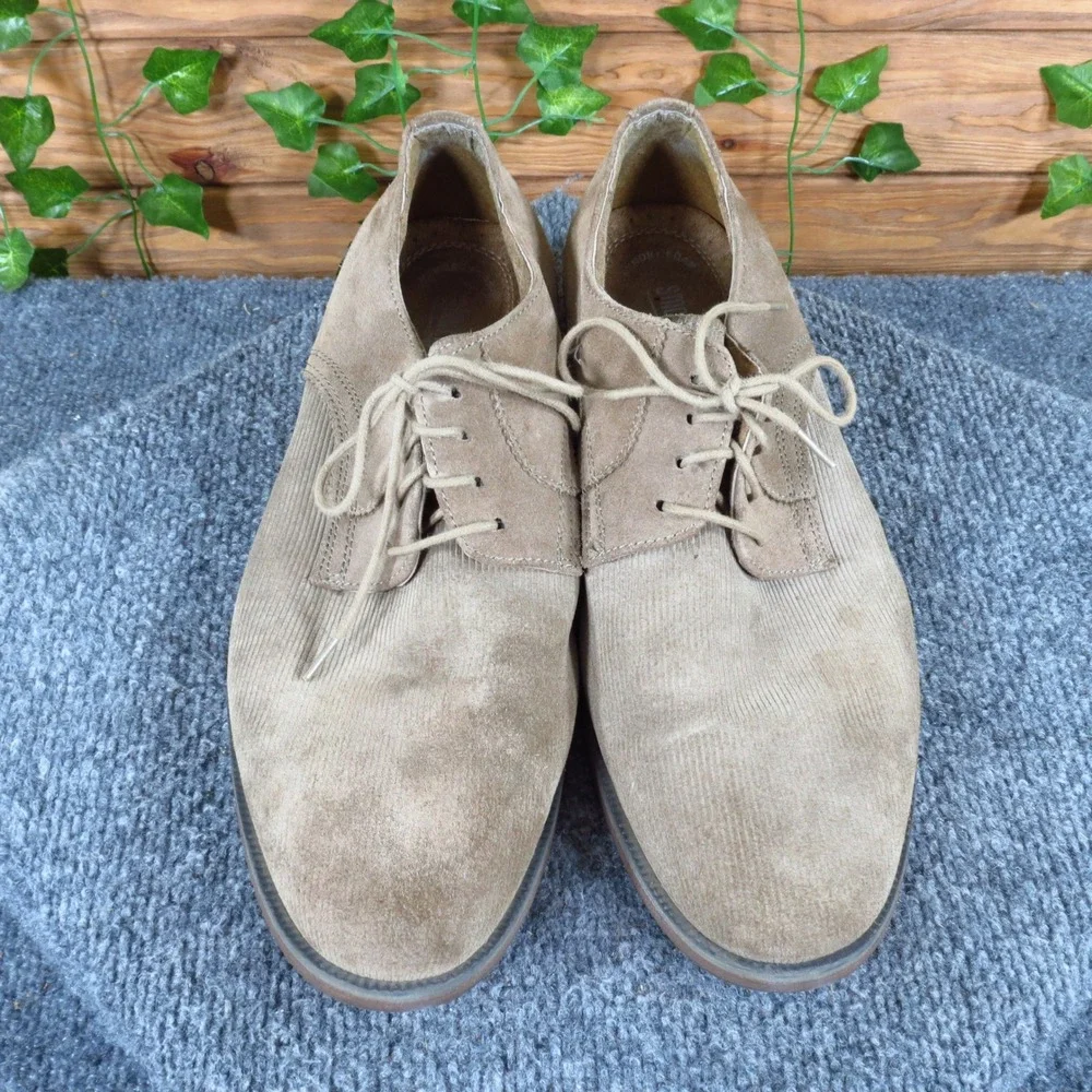 Stacy Adams Dickinson Mens Oxford Shoes Size‎ 10.5 Dress Tan Suede Corduroy